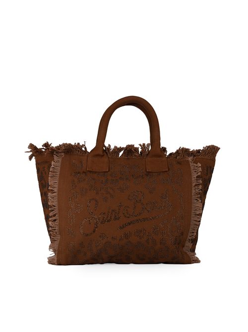 Borsa Vanity Leopard in canvas con strass Mc2 Saint Barth | VANITY06732H STRASS LEOPARD 18